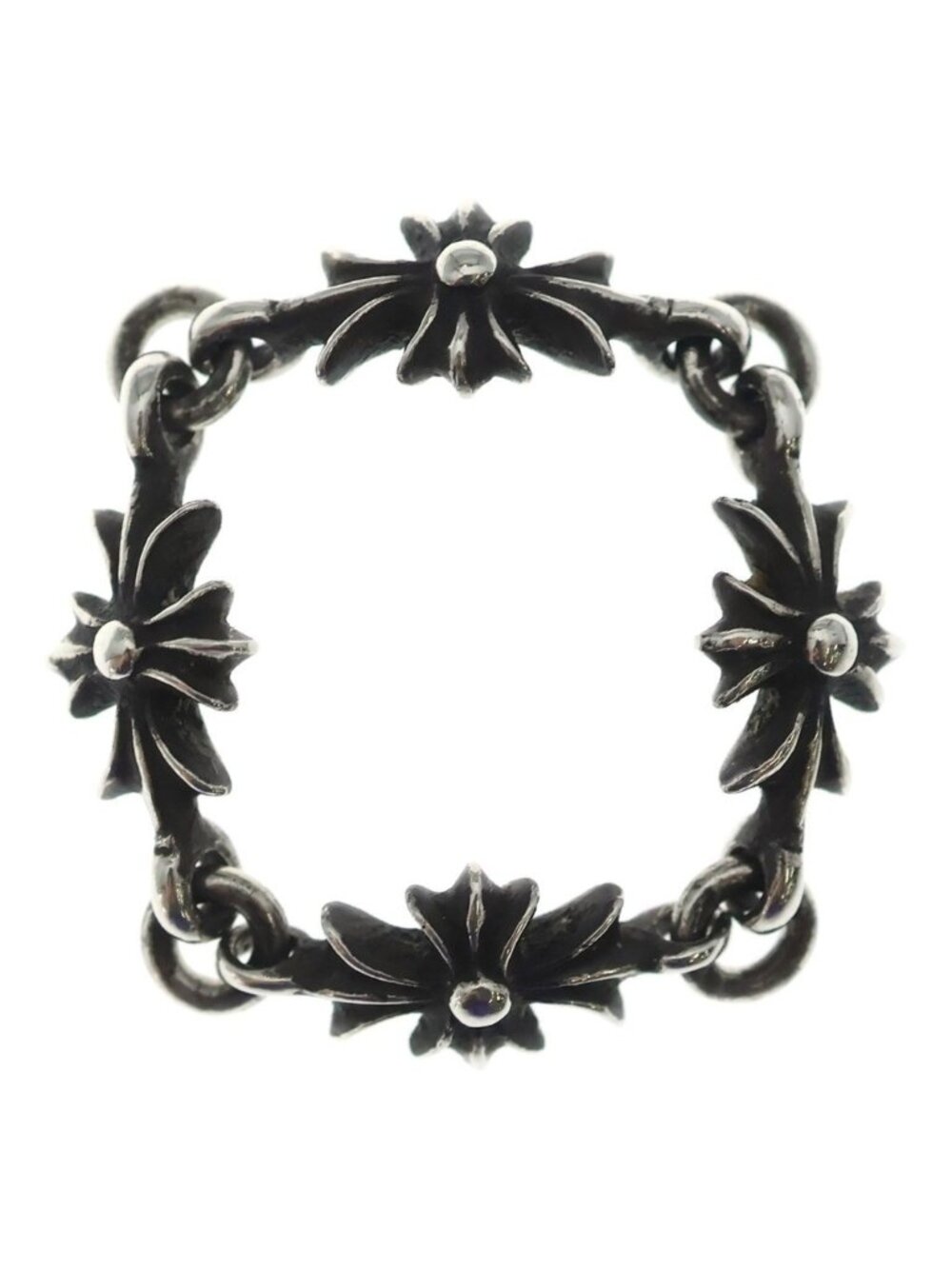 Chrome Hearts Tny CH Pls Tiny Ech Plus Ring Silver